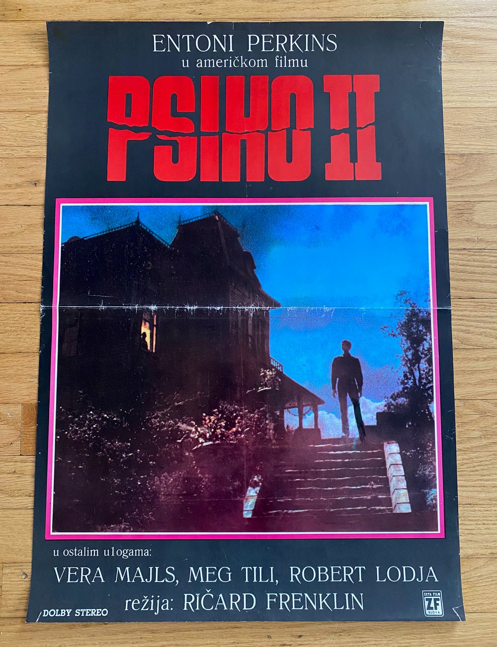 1983 PSYCHO II Original Yugoslavian Movie Poster
