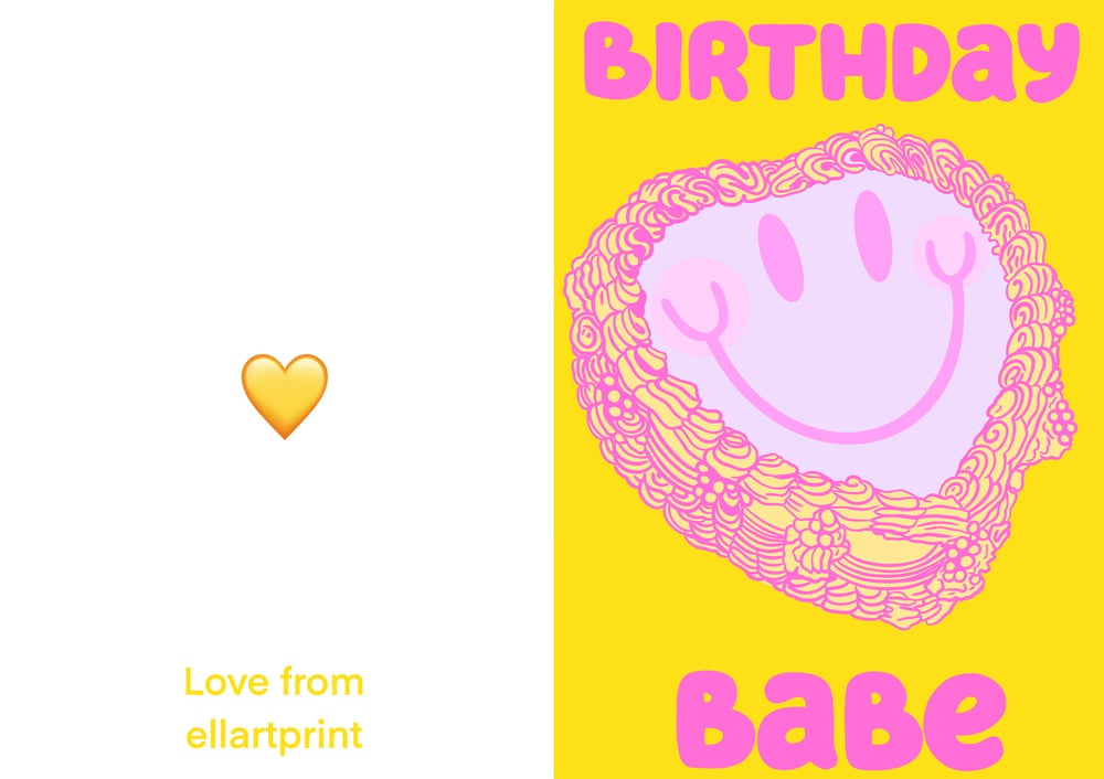 Image of Birthday babe card 