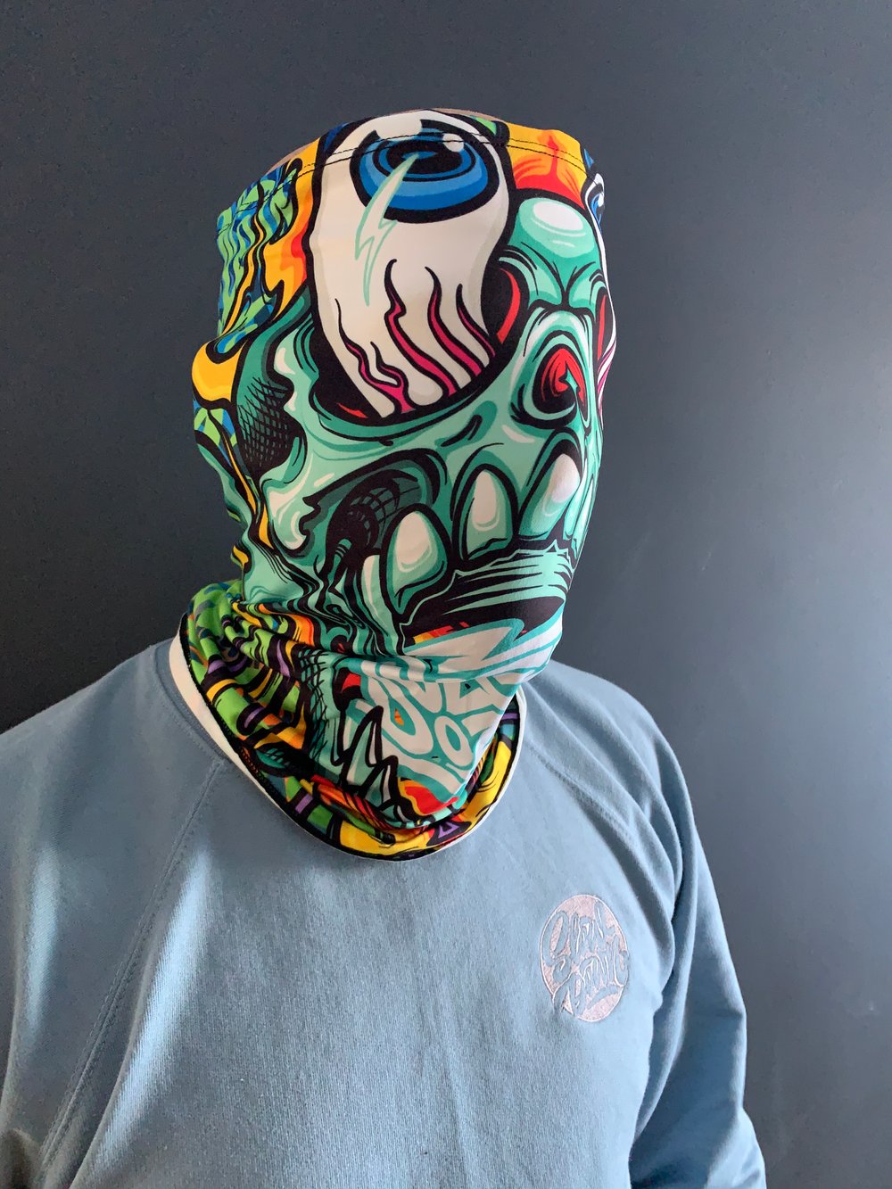 Crazy skull neck gaiter