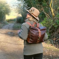 Image 1 of Hand Stitched Leather Backpack