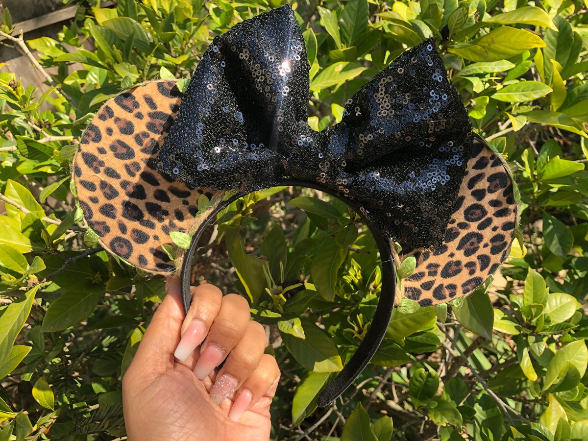 Image of Leopard animal kingdom inspired mouse ears 