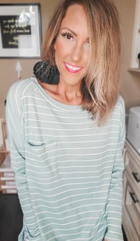 Image 2 of Mint to Be Striped Top 