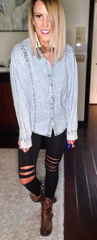 Fashion Scene Denim Button Up 