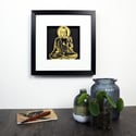 Gold Buddha Papercut Artwork