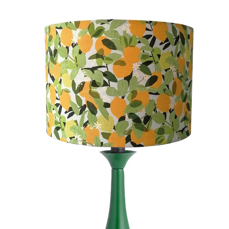 lemon and grey lamp shade