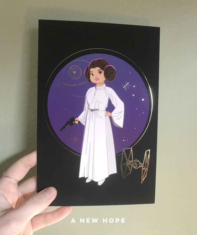Image of Princess Leia Metallic Prints