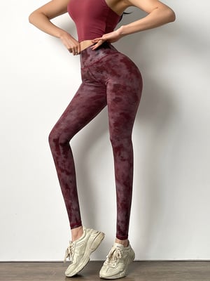 Image of SCRUNCH BOOTY TIE DYE MAROON 