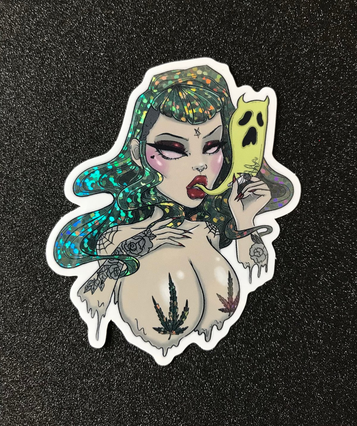 Image of Ghostly Kush [Glitter] Sticker