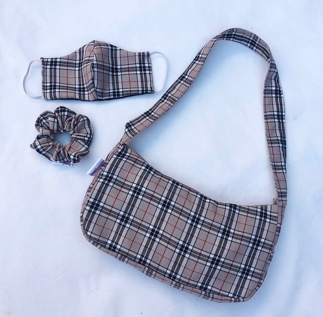 Tartan shoulder bag