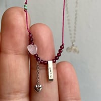 Image 1 of Love with heart thread necklace