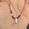 Love with heart thread necklace