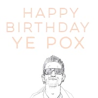 Ye Pox birthday card