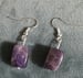 Image of Amethyst choker necklace/ Amethyst chunk earrings