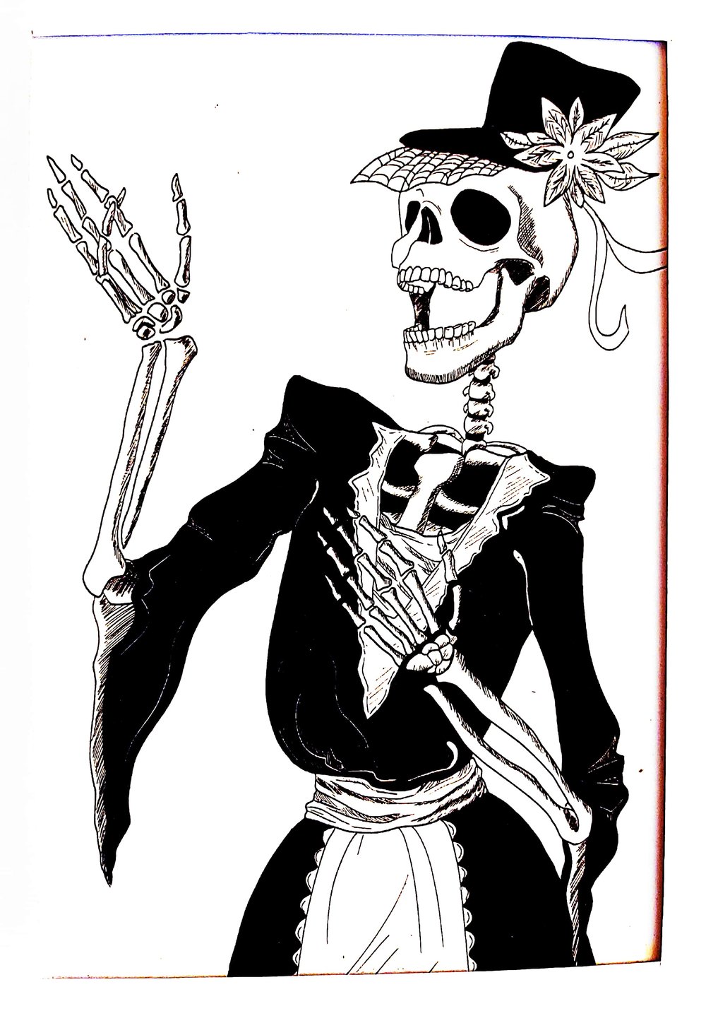 Singing Skeleton Print