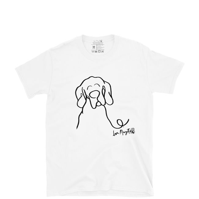 Great Dane Shirt  Doodle Sketch Floppy Eared Dane 