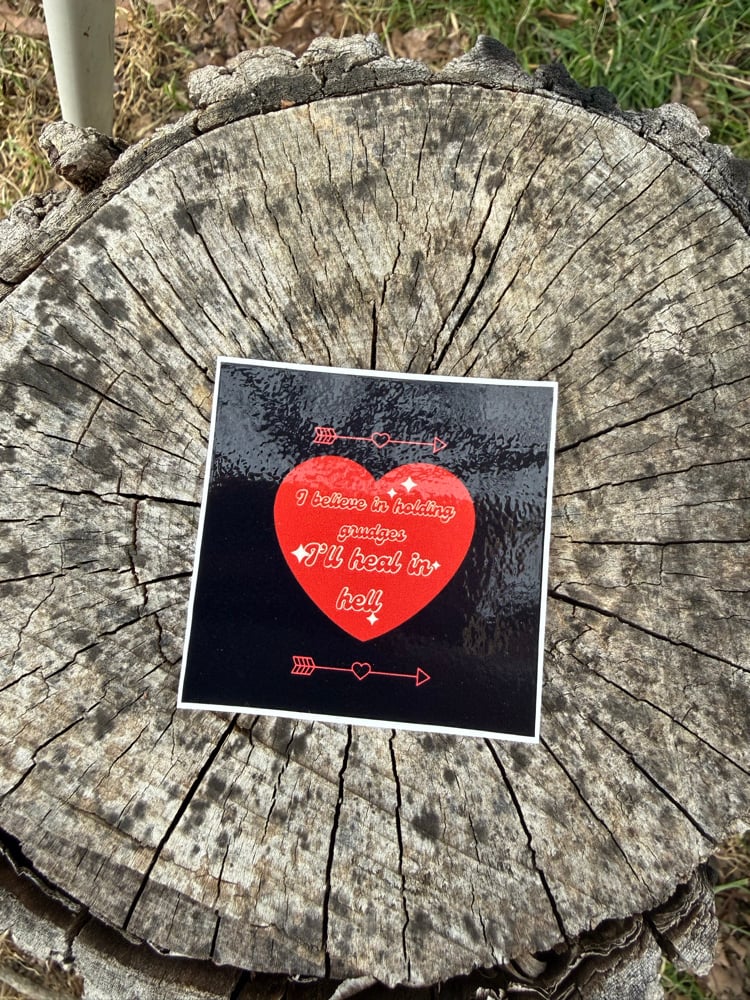 Image of Grudges sticker 🖤❣️🖤