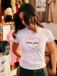 Image 3 of New Pink Heart Love You Tee SOLD OUT