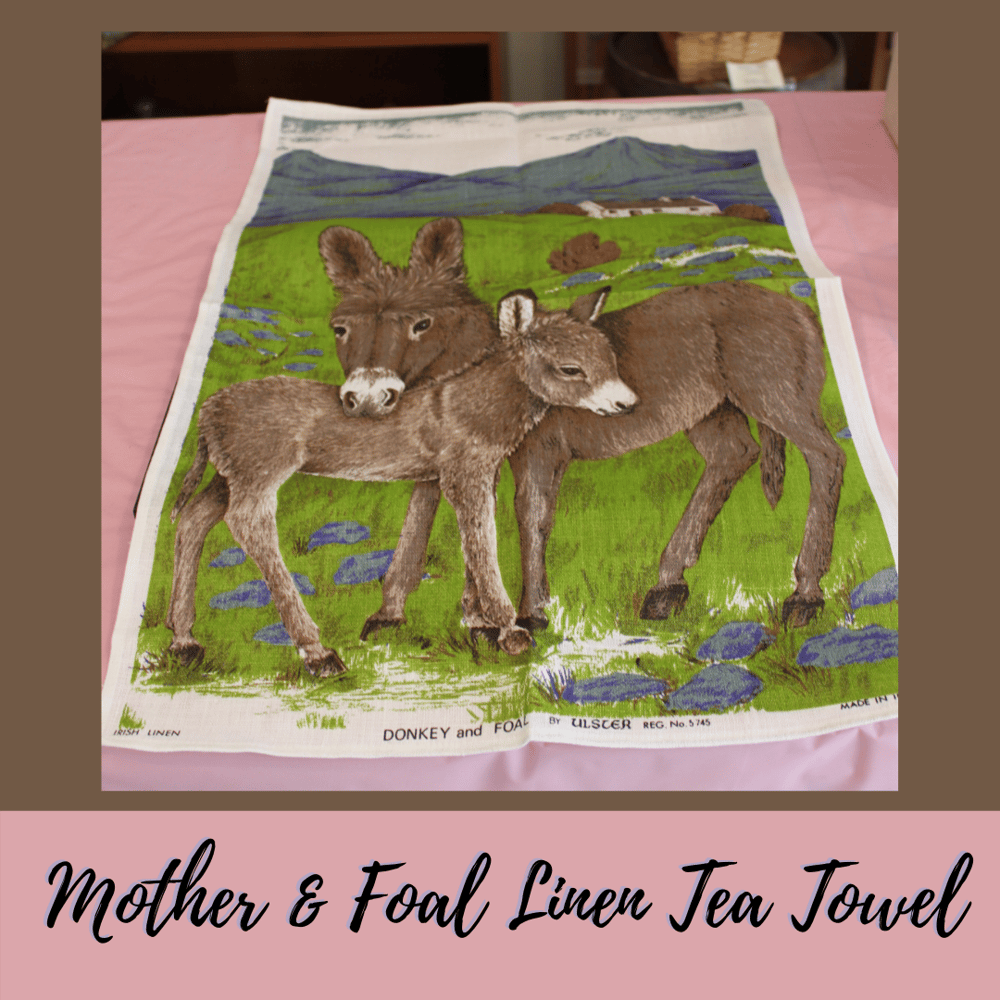 Image of Mother & Foal  - Linen Tea Towel