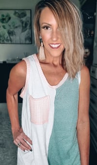 Image 2 of Follow the Coast Waffle Knit Sleeveless Top