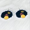 Bubble Gum Queen Wood Earrings