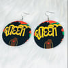 Afro Queen Wood Earrings 