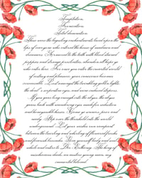 Immortal Beloved Poetry Print