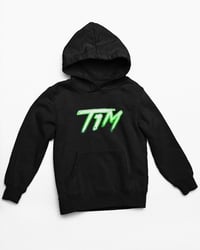 T1M Black Hoodie (Neon Green Outline)