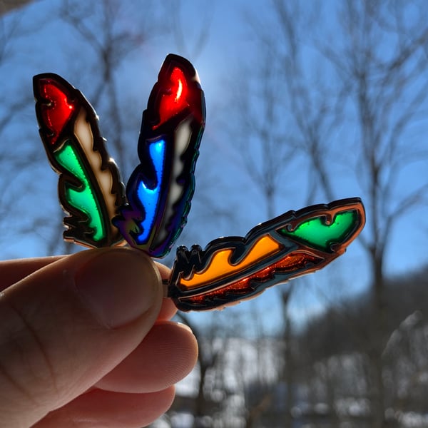 Image of JGD STAINED GLASS FEATHERS