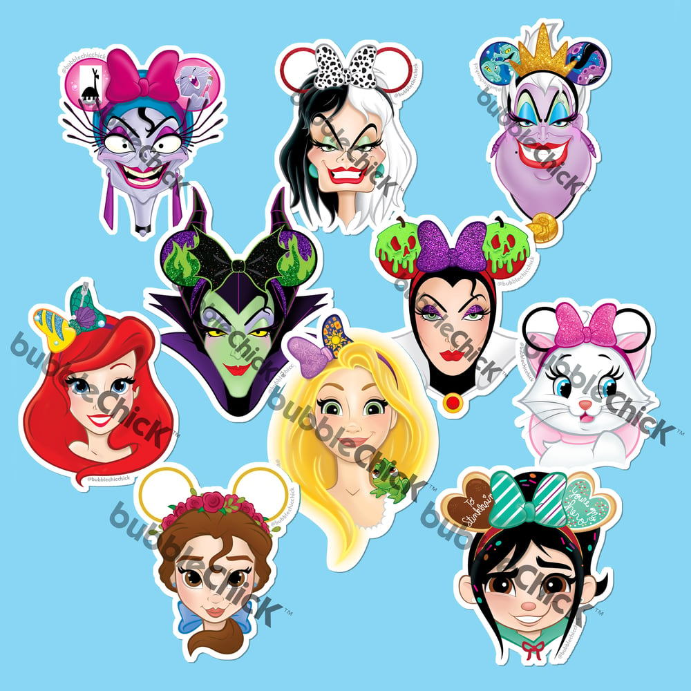 Image of Character Wearing Ears Stickers