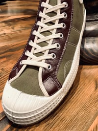 Image 2 of VEGANCRAFT vintage hi top olive sneaker shoes made in Slovakia 