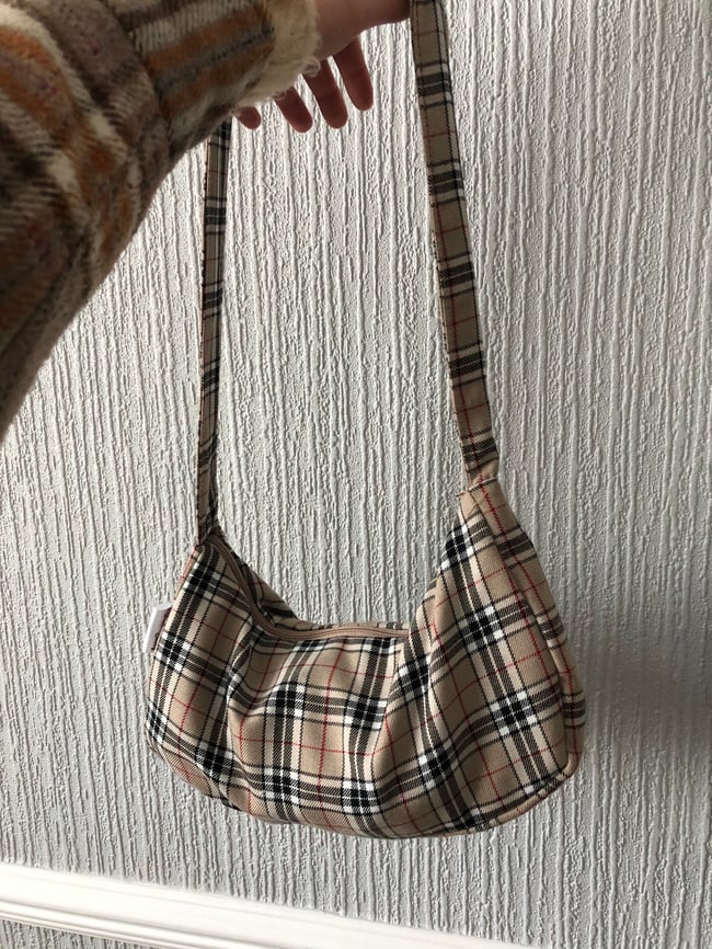 Tartan shoulder bag