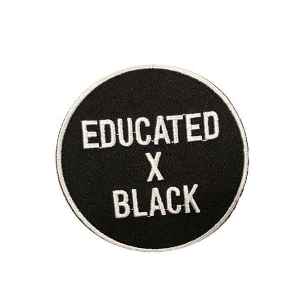 Image of Educated x Black White Border