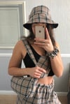 Tartan bag, reversible hat & scrunchie combo