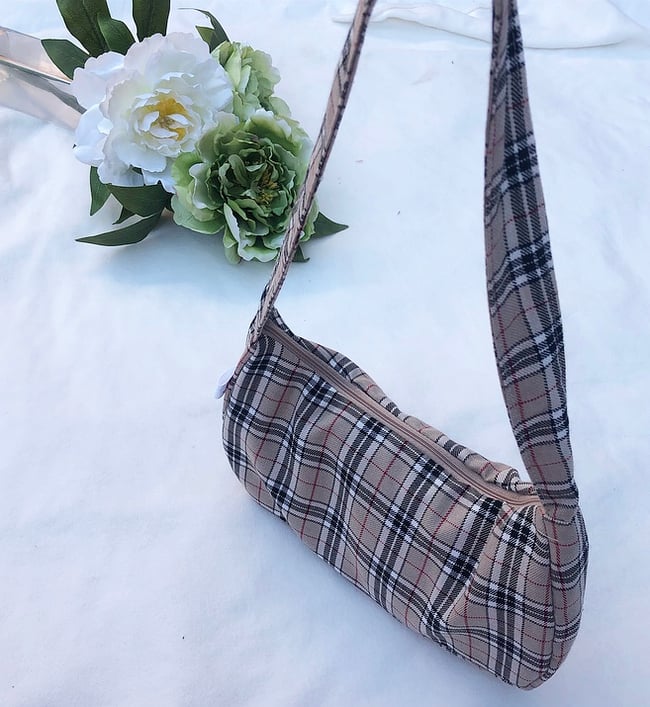 Tartan shoulder bag