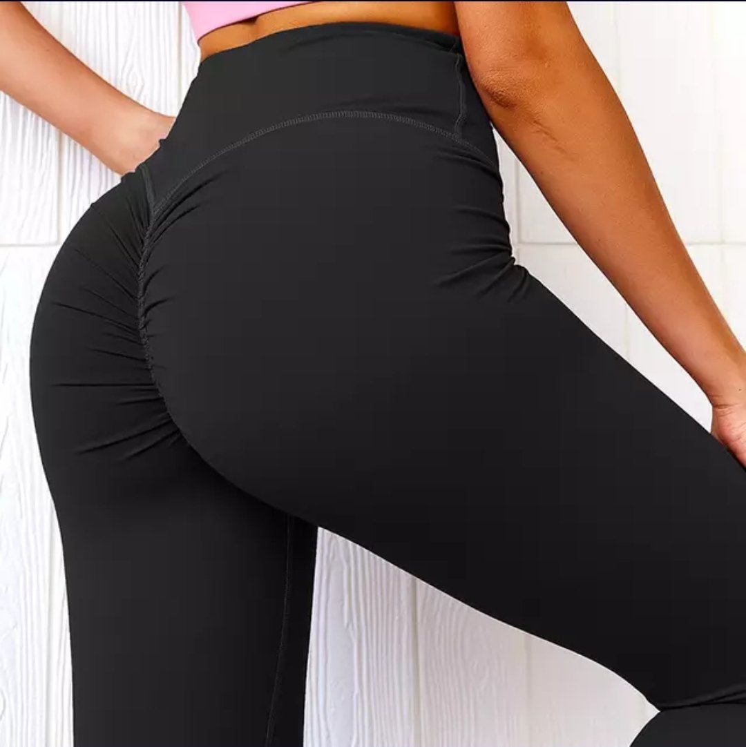 Women High Waist Yoga Pants Scrunch Leggings Push Up Ruched Sports Gym Butt  Lift | eBay