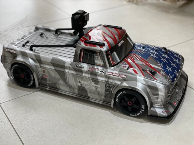 ARRMA INFRACTION GOPRO MOUNT | GOPRO HERO 3 4 5 6 7 8 9 CLIP ON BRACKET ARMA