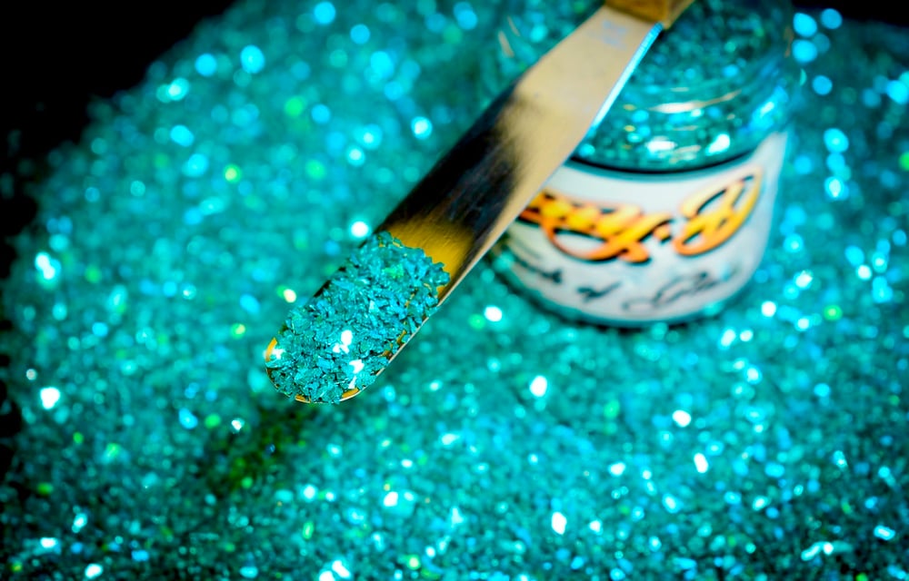 Image of DANNY EMERALD GREEN CRUSHED GLASS