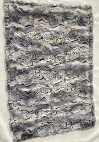 Image 3 of 🏹Arrows on Faded Denim Blue Baby Blanket CUSTOM ORDER