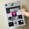 HIV & AIDS History riso print