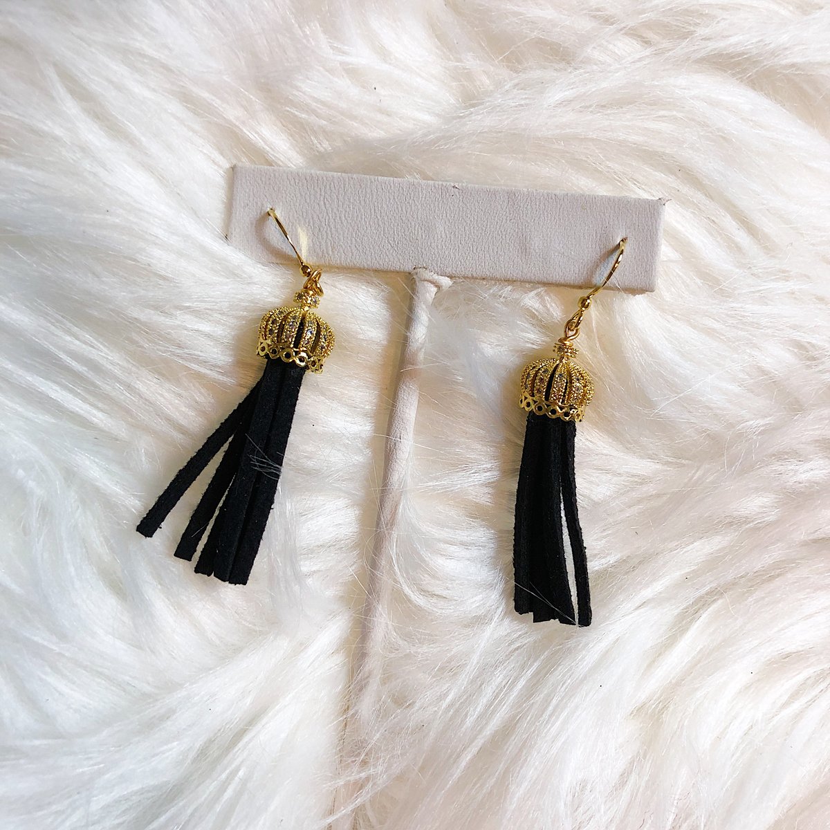 Suede tassel earrings Clearance