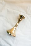 Vintage Style Gold Candle Holder - 4 1/2"