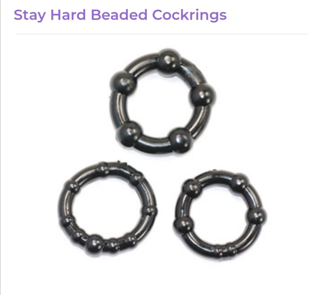 Image of Stay Hard Beaded Cockrings