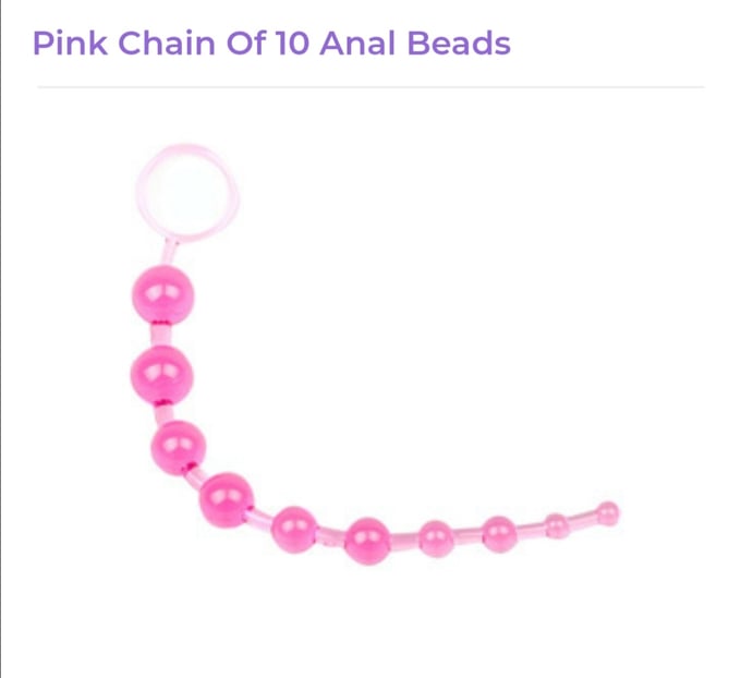 Image of Pink Chain Of 10 Anal Beads