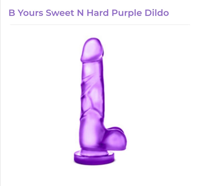 Image of B Yours Sweet N Hard Purple Dildo