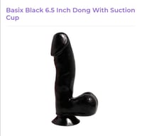 Basix Black 6.5 Inch Dong With Suction Cup