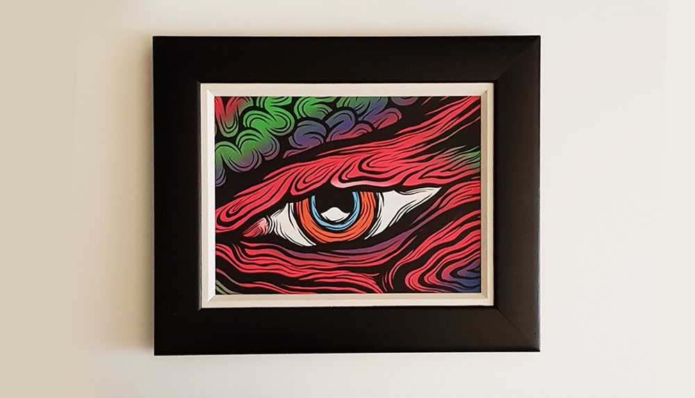 A3 canvas with black wood frame 1/1