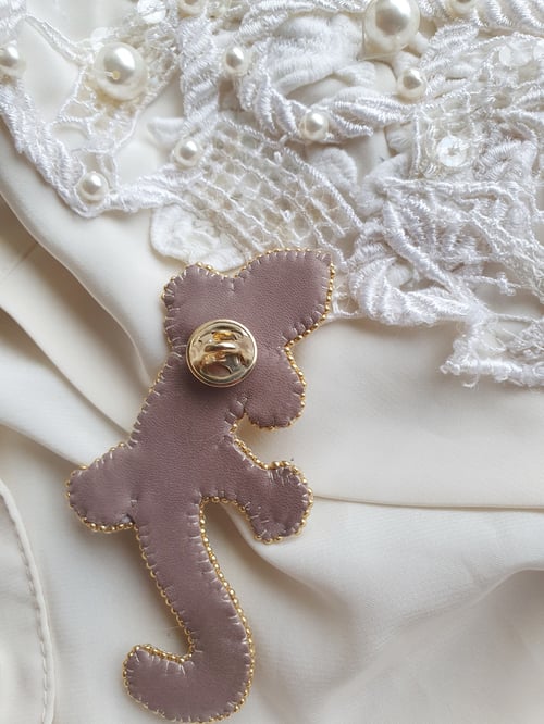 Image of Broche SALAMANDRE D'OR