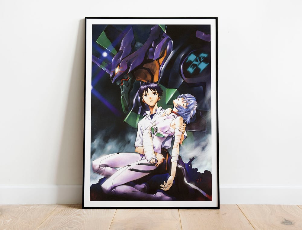 Shinji & Rei - Neon Genesis Evangelion, Mecha Anime Poster
