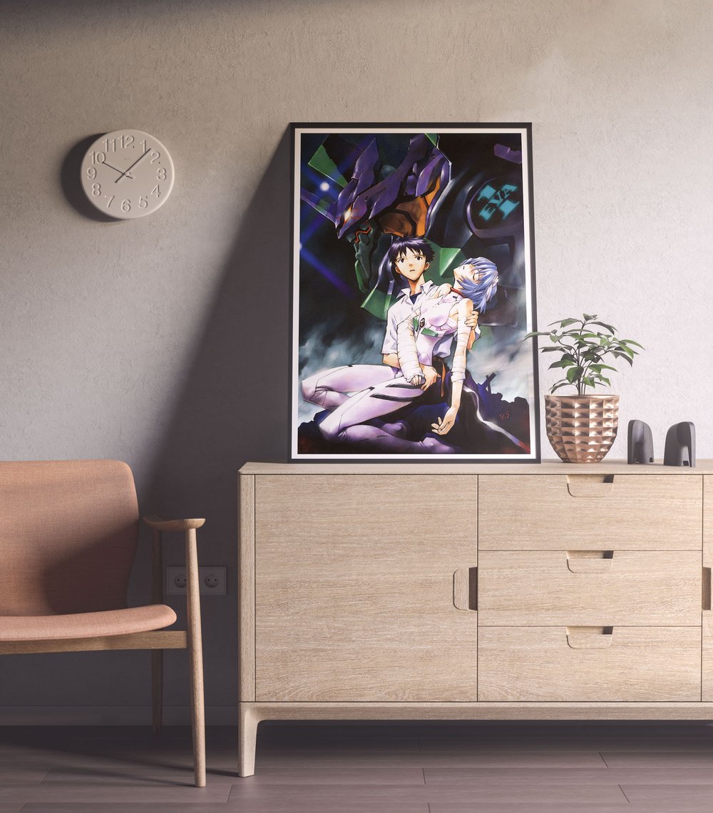Shinji & Rei - Neon Genesis Evangelion, Mecha Anime Poster