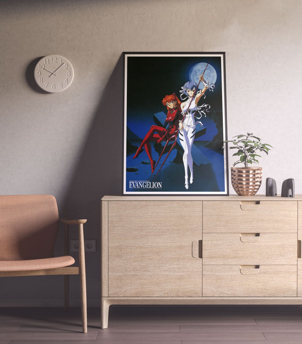 Asuka & Rei - Neon Genesis Evangelion, Mecha Anime Poster